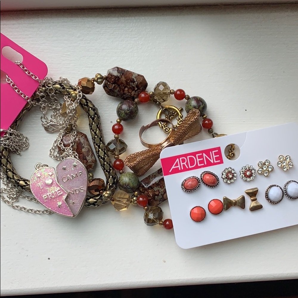 jewelry combo of necklaces, bracelets, & earrings!